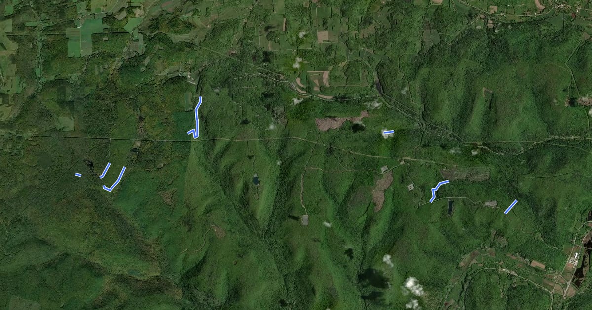 Маршрут Tioga Forest - Asaph Region на спутниковом снимке