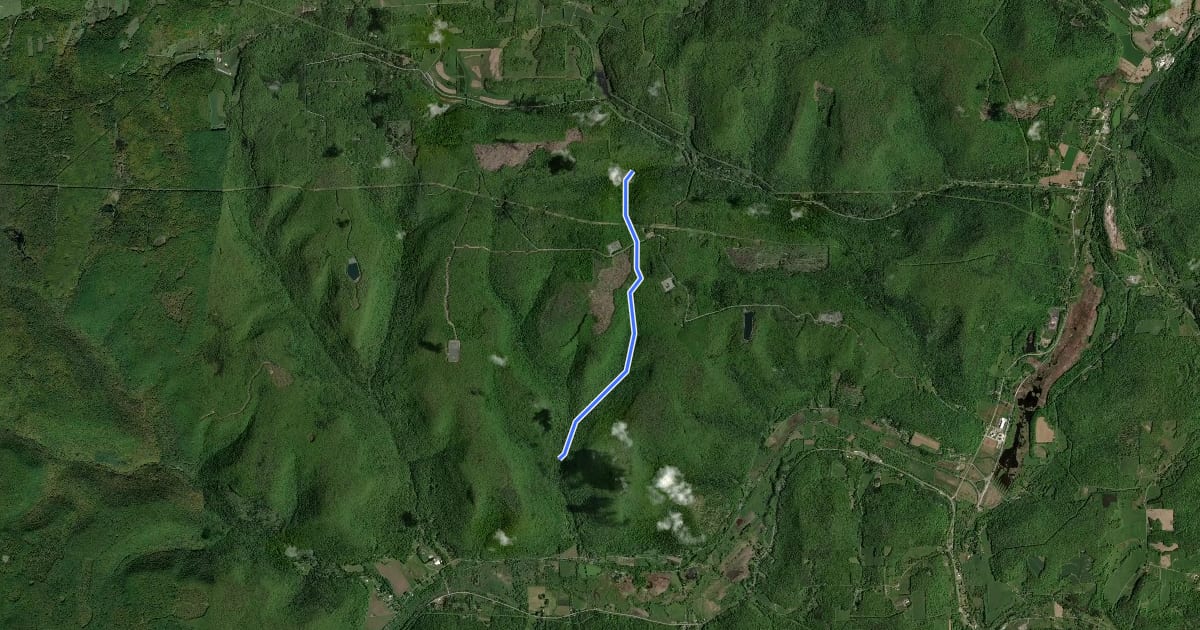 Маршрут Tioga - Oil Well Hollow на спутниковом снимке