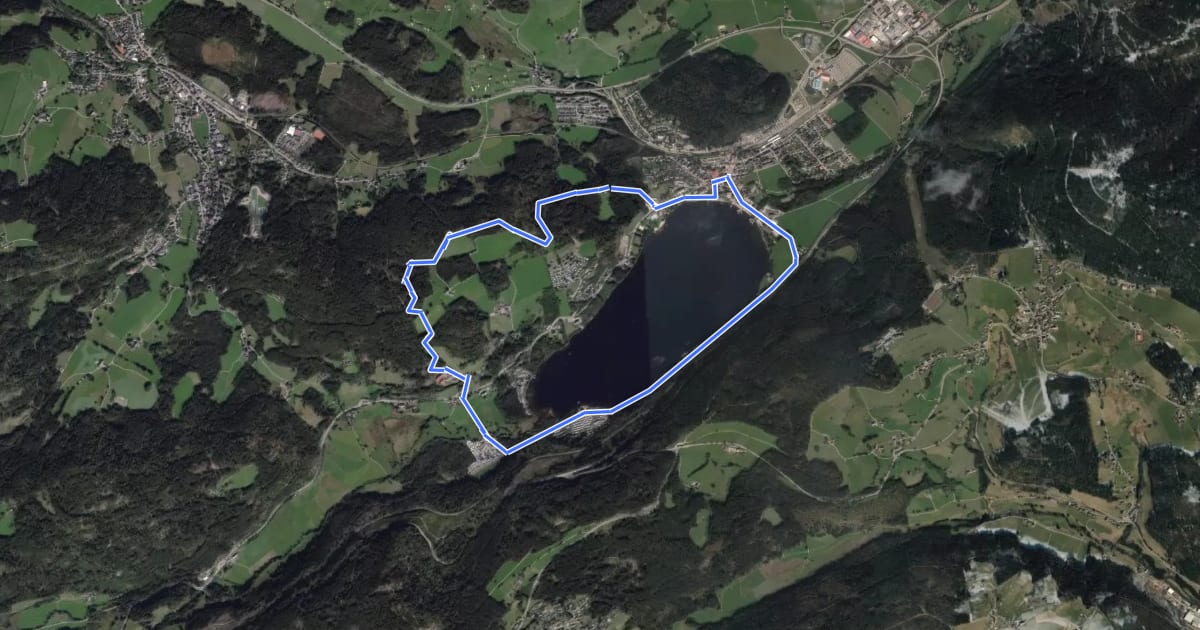 Маршрут Titisee-Rundweg на спутниковом снимке