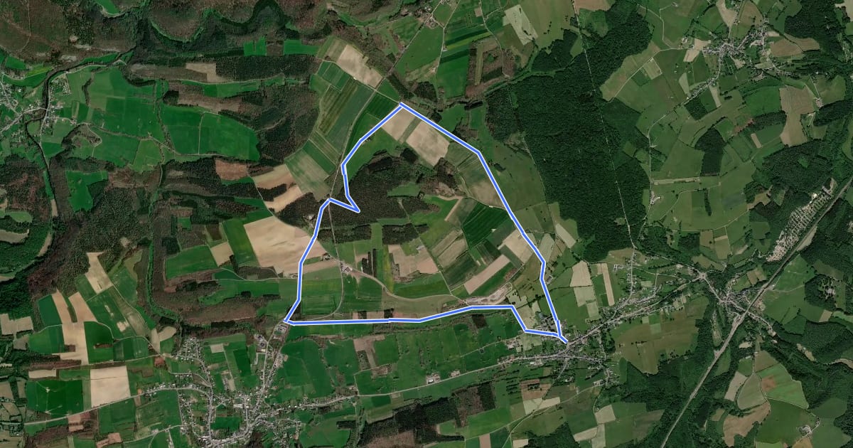 Маршрут TL01 Le chemin des Bruyères на спутниковом снимке