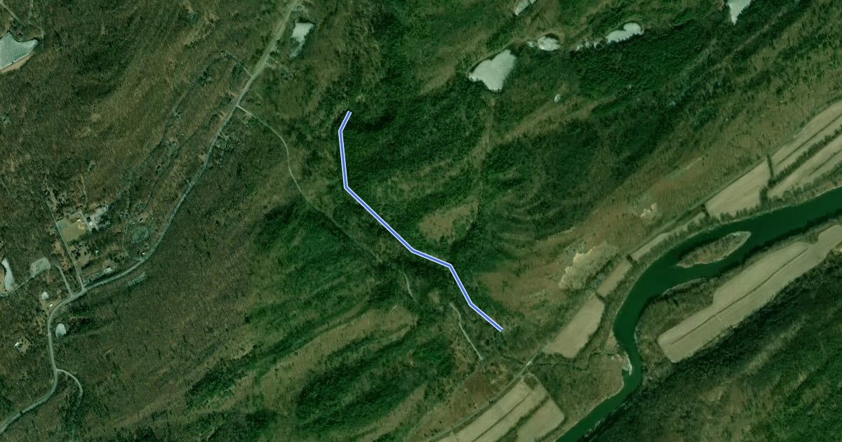 Маршрут Toms Creek Trail на спутниковом снимке