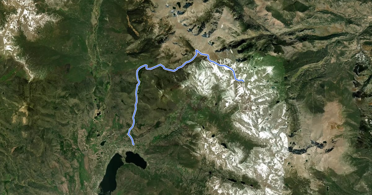 Маршрут Tonahutu Creek Trail на спутниковом снимке