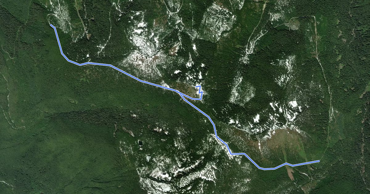 Маршрут Tonga Ridge Trail на спутниковом снимке