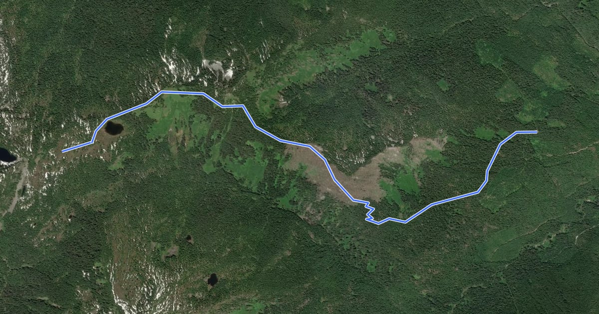 Маршрут Top Lake Trail на спутниковом снимке