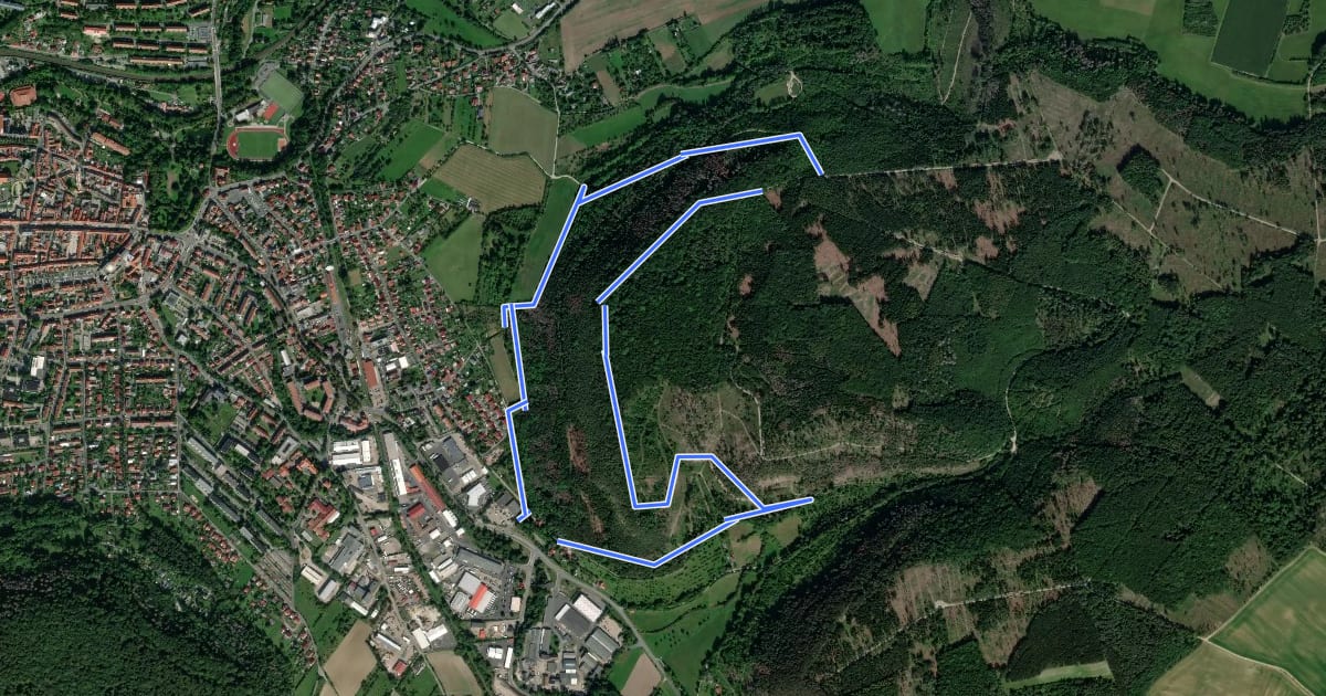 Маршрут TOP-Wanderweg Dün Panorama на спутниковом снимке