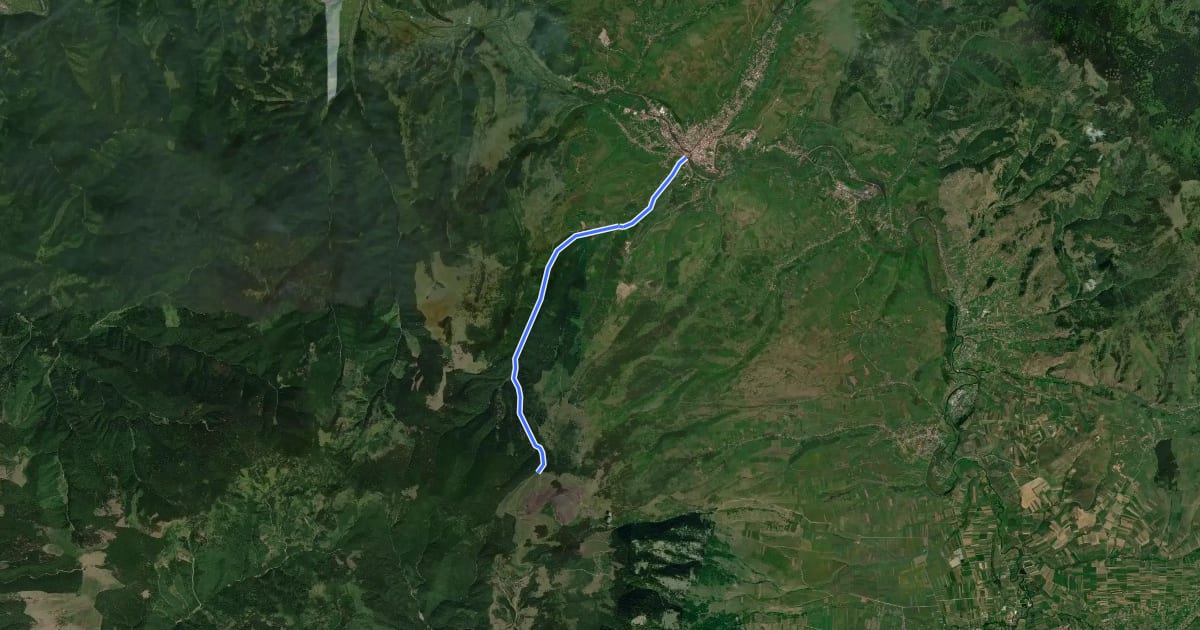 Маршрут Toplița-Măgheruș на спутниковом снимке