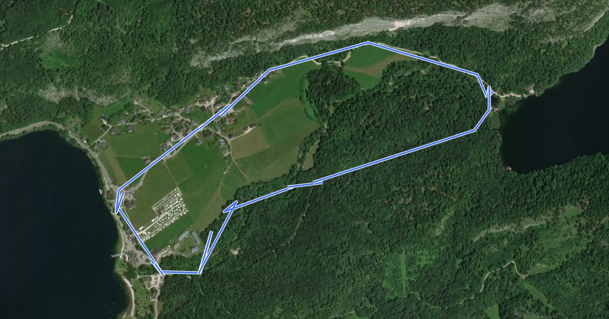 Маршрут Toplitzsee Rundwanderweg на спутниковом снимке