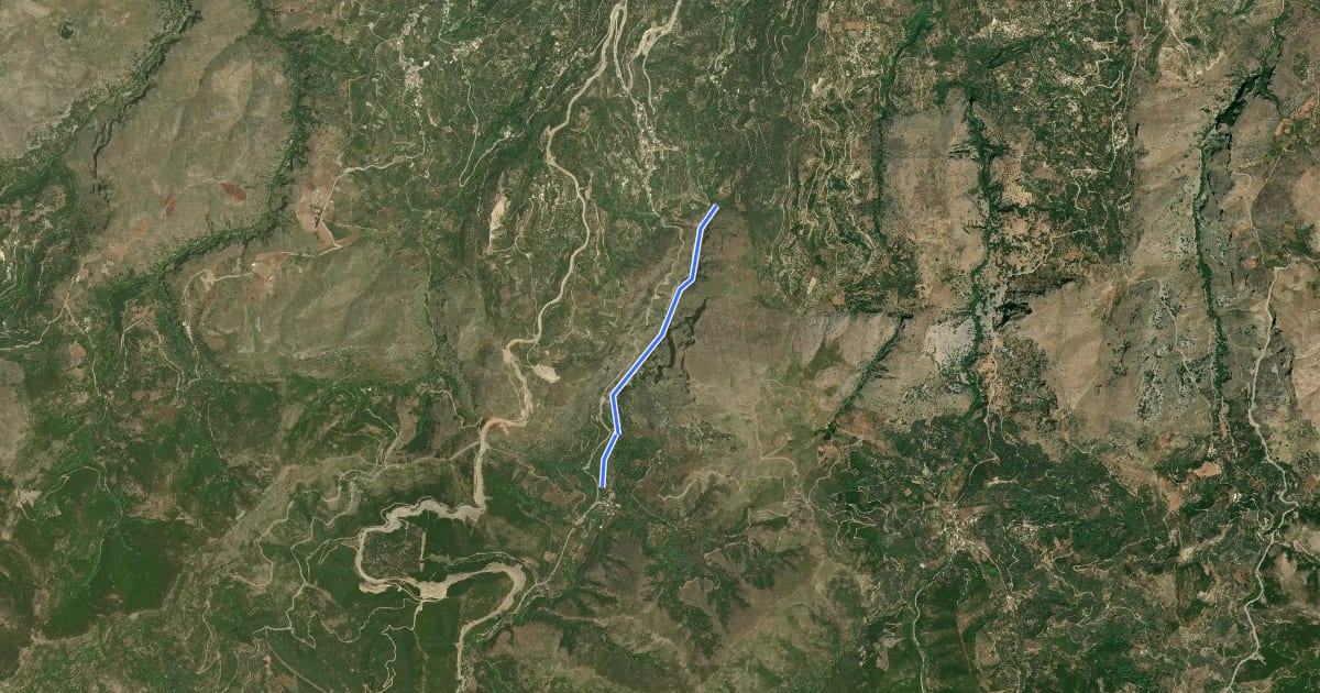 Маршрут Topolia Gorge на спутниковом снимке