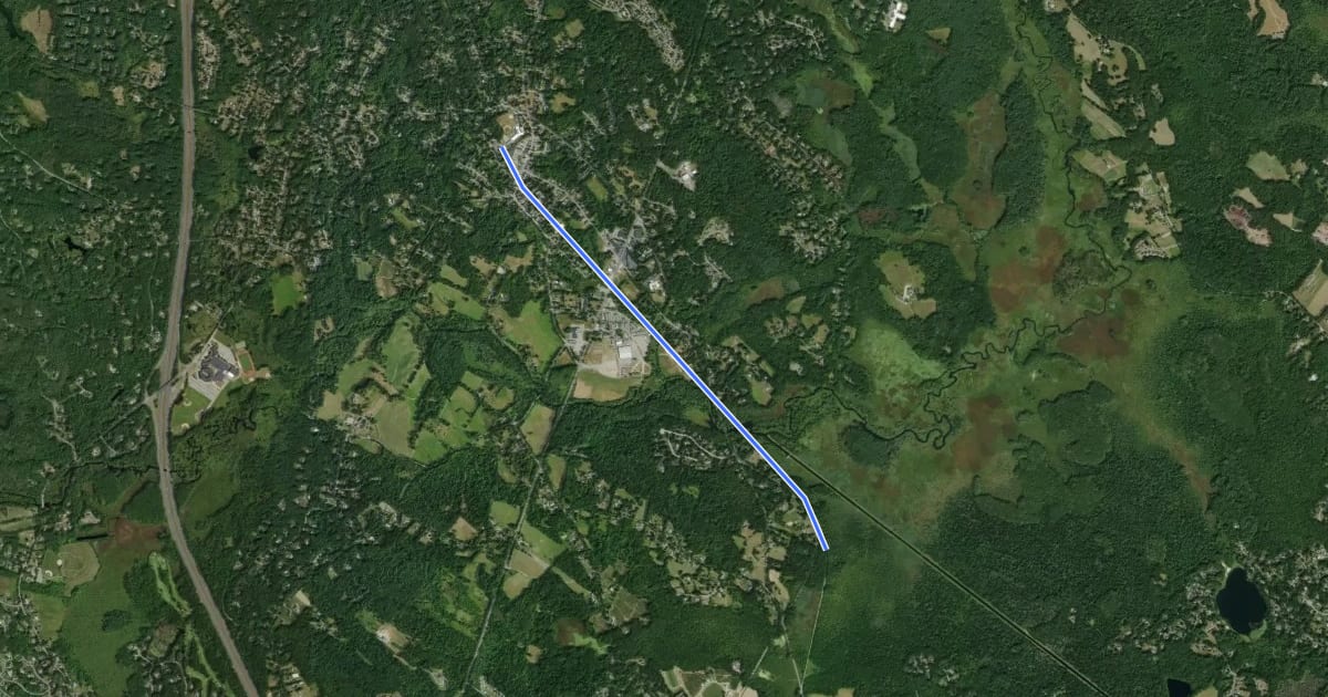 Маршрут Topsfield Linear Common на спутниковом снимке