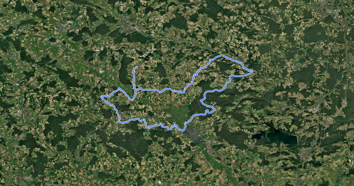Маршрут Tore-Türme-Schlösser-Radweg на спутниковом снимке