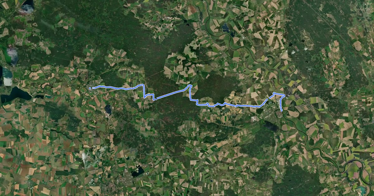 Маршрут Torgischer Weg на спутниковом снимке
