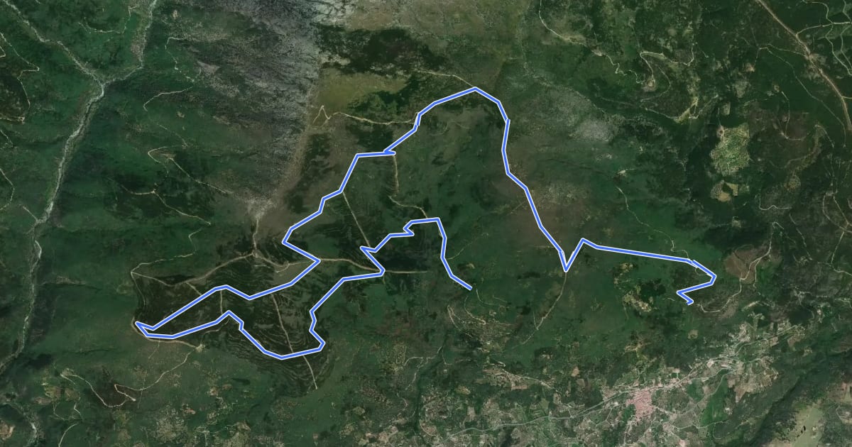 Маршрут Torreta de las Portillas (Poyales del Hoyo) на спутниковом снимке