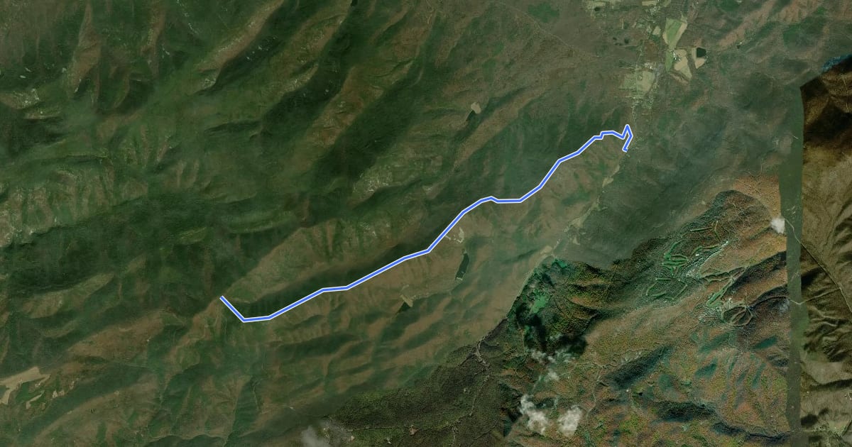 Маршрут Torry Ridge Trail на спутниковом снимке