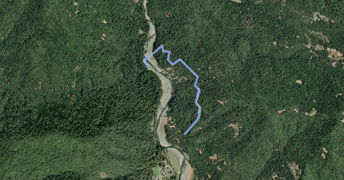 Маршрут Toumey Trail на спутниковом снимке