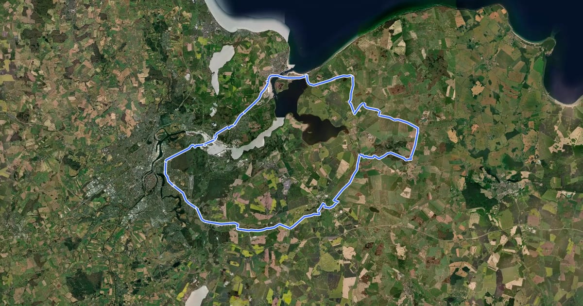 Маршрут Tour 1 на спутниковом снимке