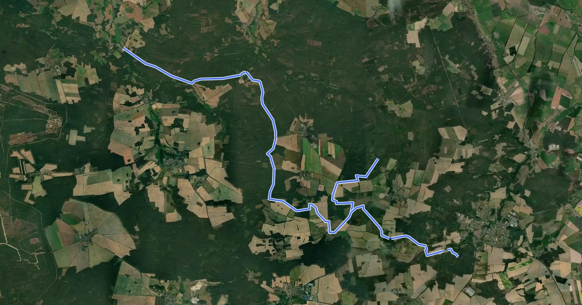 Маршрут Tour 1: Bad Belzig - Schmerwitz - Buckau на спутниковом снимке