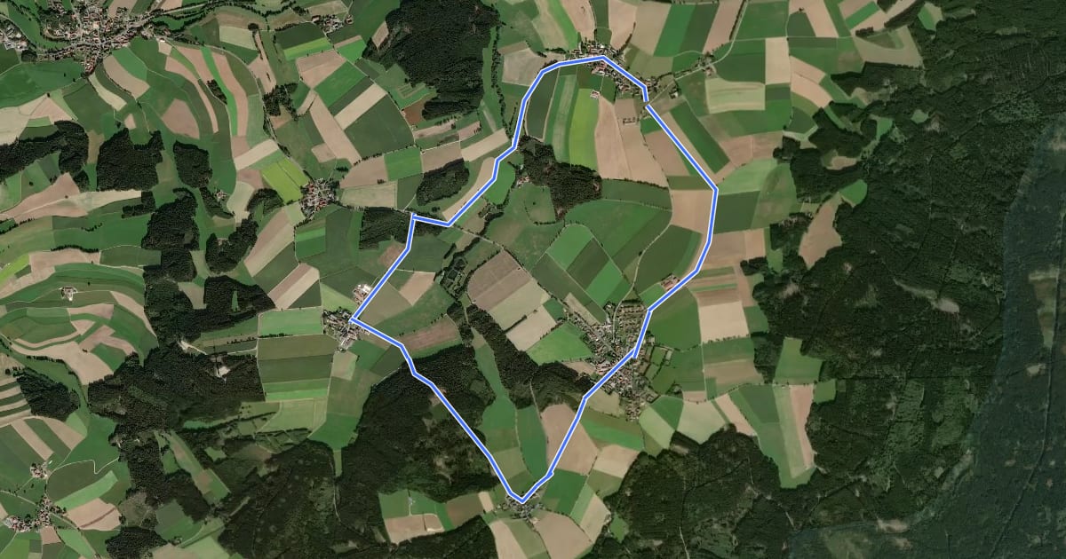 Маршрут Tour 1 Griesbach на спутниковом снимке