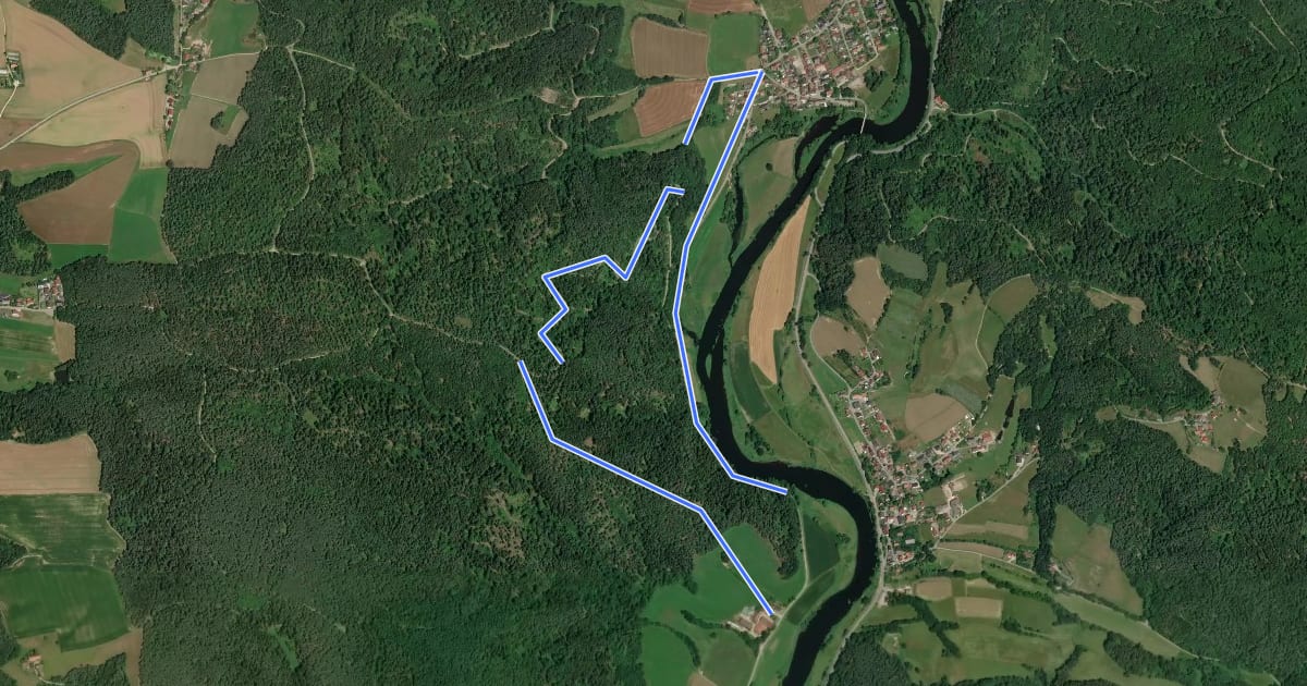 Маршрут Tour 10 »Hennerlochtour« на спутниковом снимке