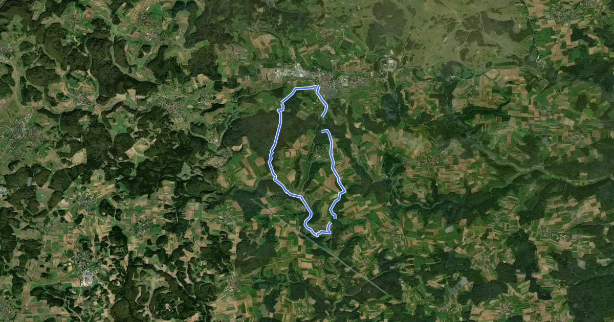 Маршрут Tour 10 - Tiefental und Fauserhöhe на спутниковом снимке