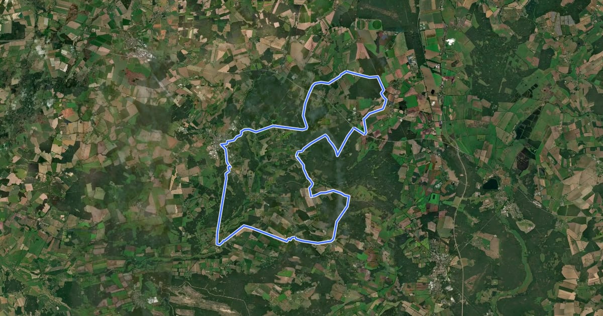 Маршрут Tour 15 на спутниковом снимке