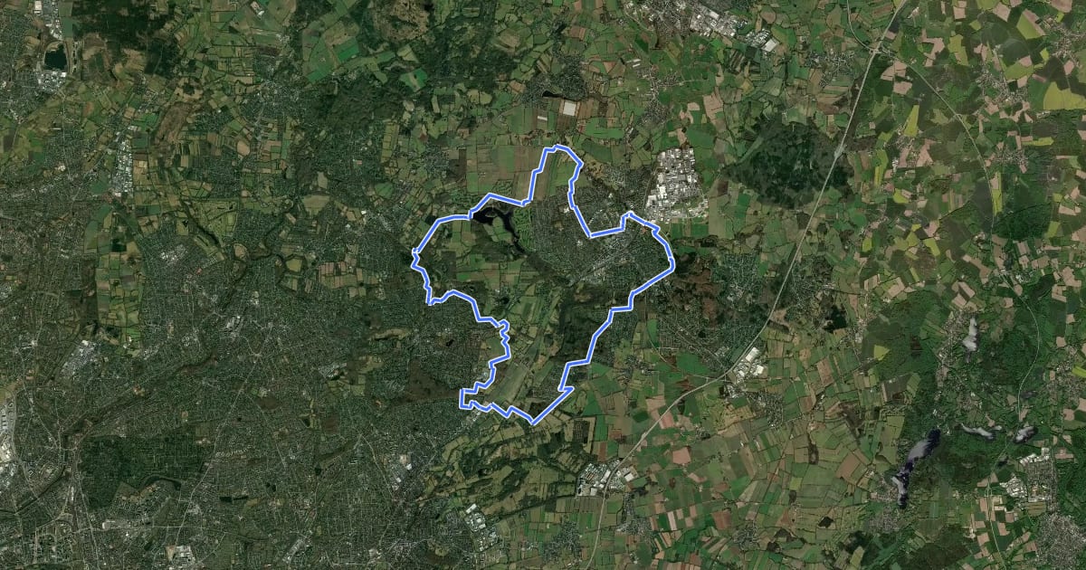 Маршрут Tour 15, Radwander-Rundweg, Stormarn на спутниковом снимке