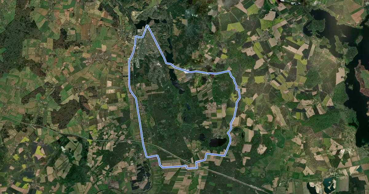 Маршрут Tour 15, Radwander Rundwege Herzotum Lauenburg на спутниковом снимке