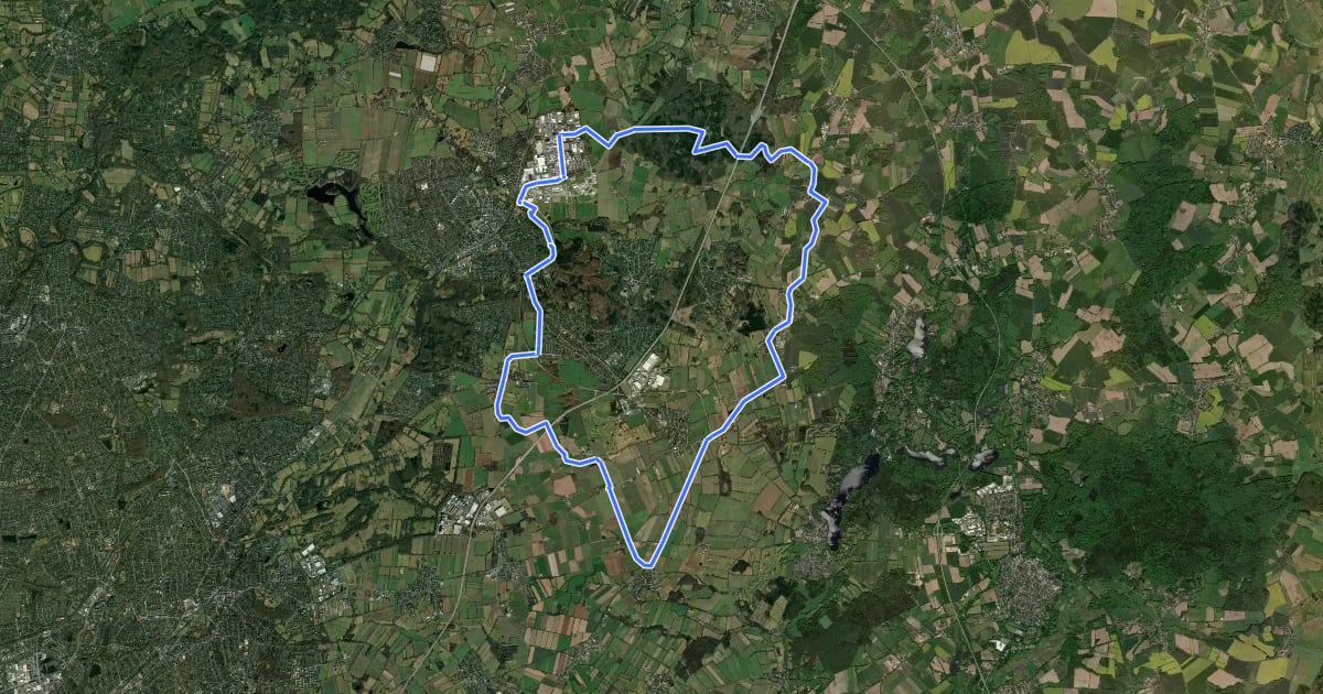 Маршрут Tour 16, Radwander-Rundweg, Stormarn на спутниковом снимке