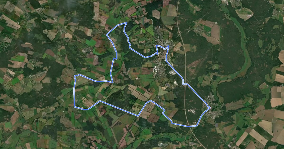 Маршрут Tour 17 на спутниковом снимке