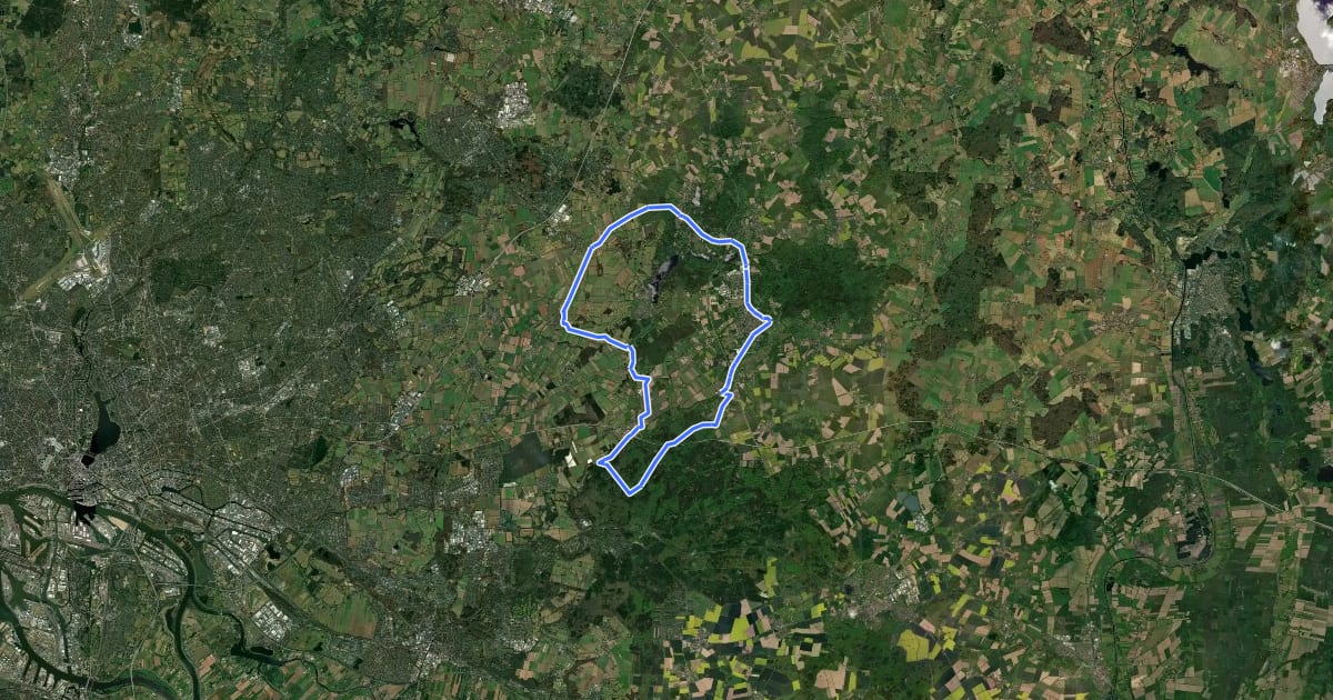 Маршрут Tour 19, Radwander-Rundweg, Stormarn на спутниковом снимке