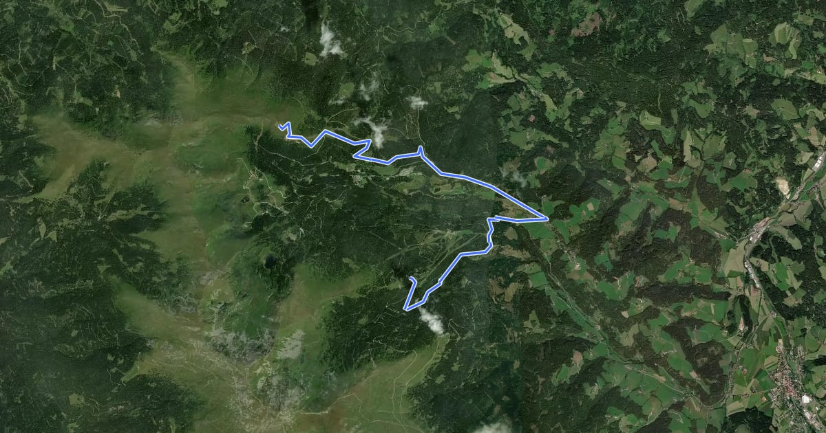 Маршрут Tour 19a - MTB - Hohe Ranach на спутниковом снимке