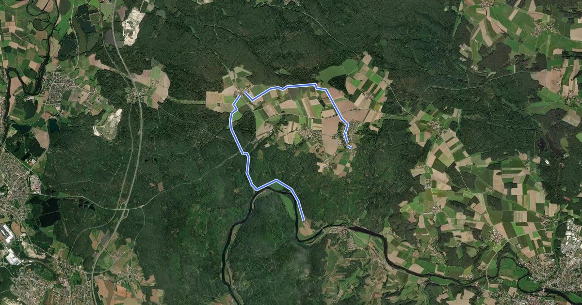 Маршрут Tour 2 »Weihertour« на спутниковом снимке