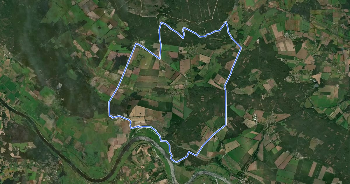 Маршрут Tour 21 на спутниковом снимке