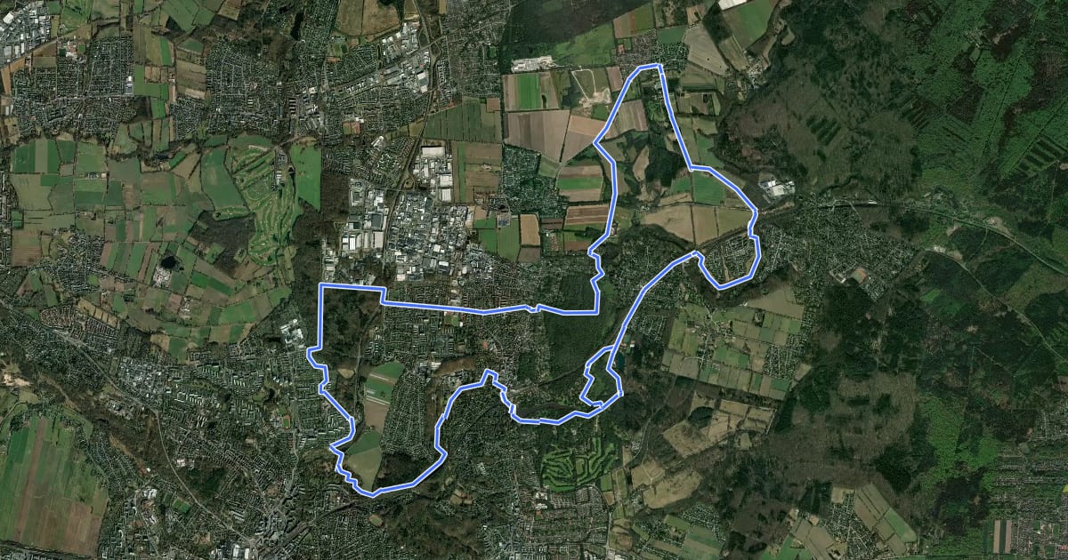 Маршрут Tour 22, Radwander-Rundweg, Stormarn на спутниковом снимке