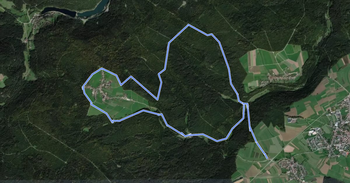 Маршрут Tour 3 Nordic Walking Weiler Wald на спутниковом снимке
