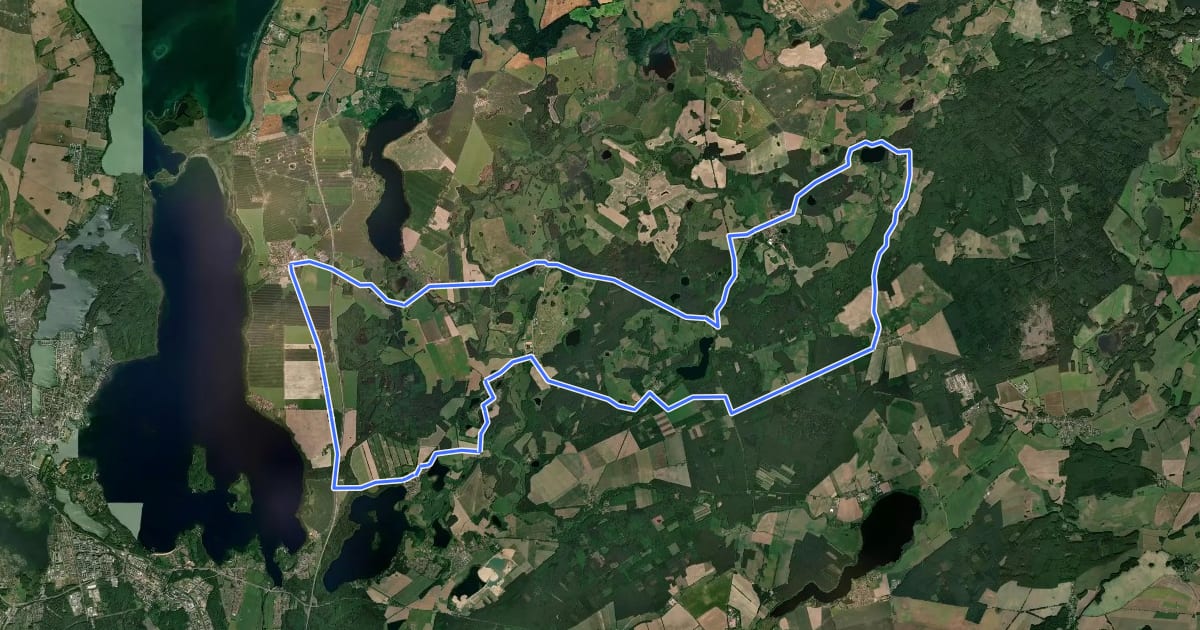 Маршрут Tour 33 на спутниковом снимке