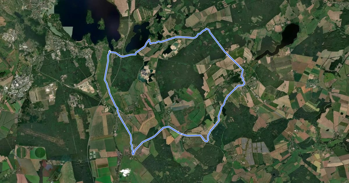 Маршрут Tour 34 на спутниковом снимке