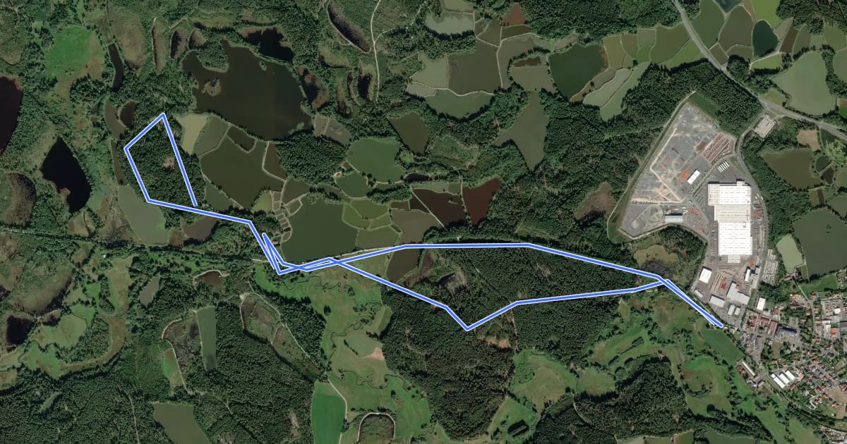 Маршрут Tour 4 - 1000 Teiche und Himmelsleiter на спутниковом снимке