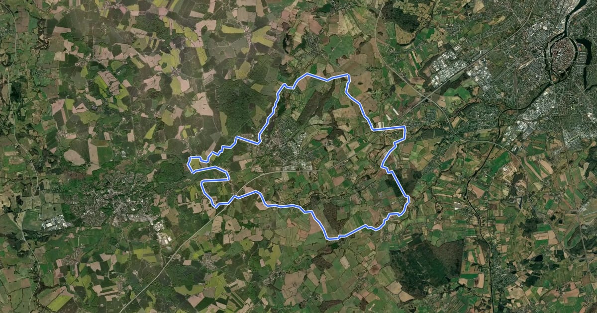 Маршрут Tour 4, Radwander-Rundweg, Stormarn на спутниковом снимке