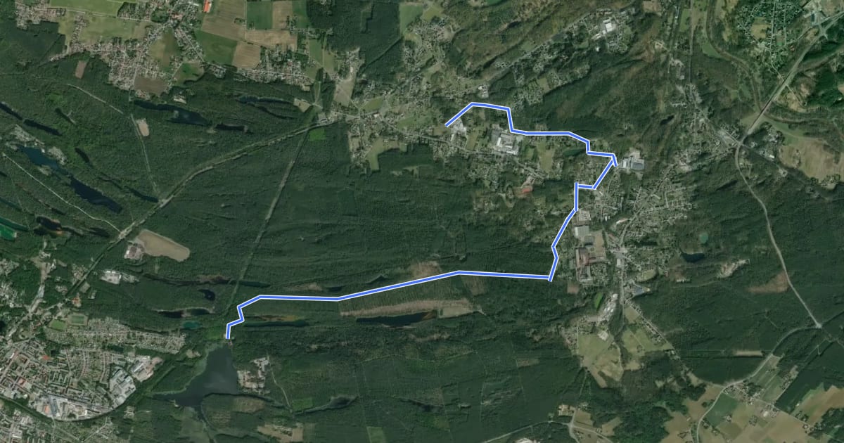 Маршрут Tour 4: Rund um Weißwasser на спутниковом снимке