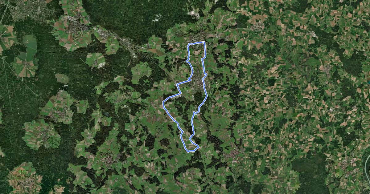 Маршрут Tour 5, nach Süden, Blick ins Brucker Moos на спутниковом снимке