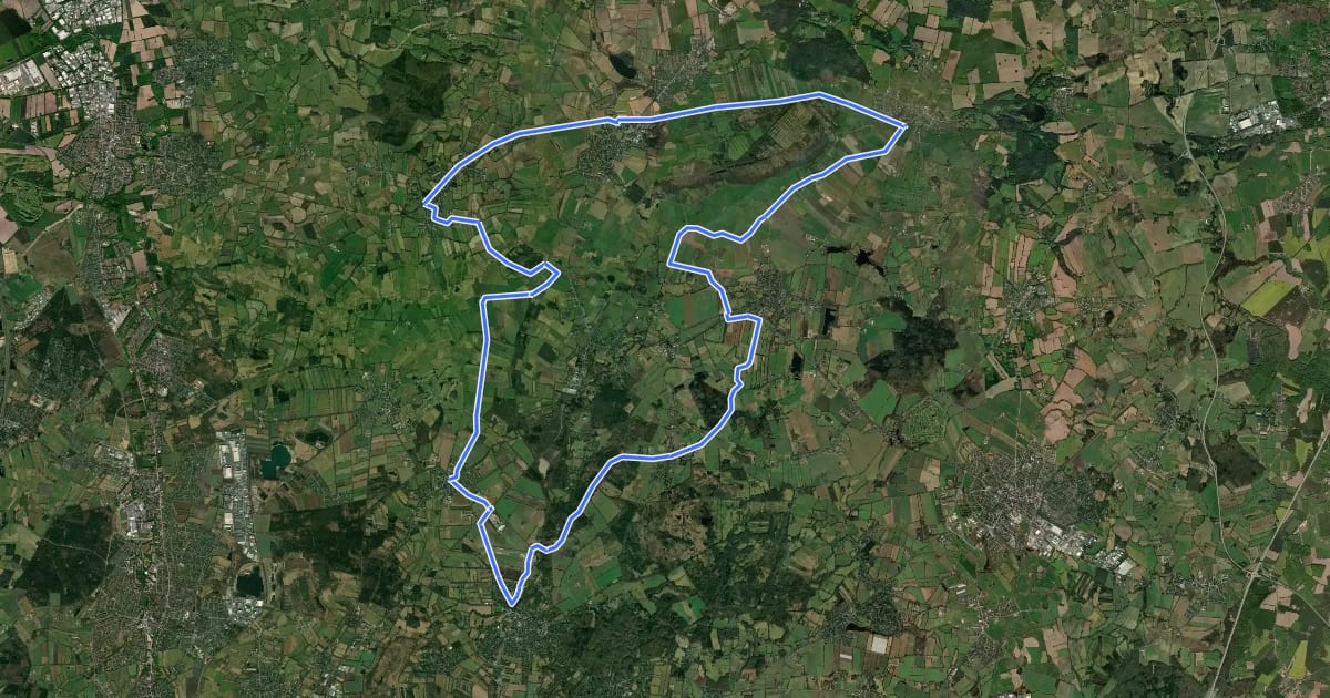 Маршрут Tour 5, Radwander-Rundweg, Stormarn на спутниковом снимке
