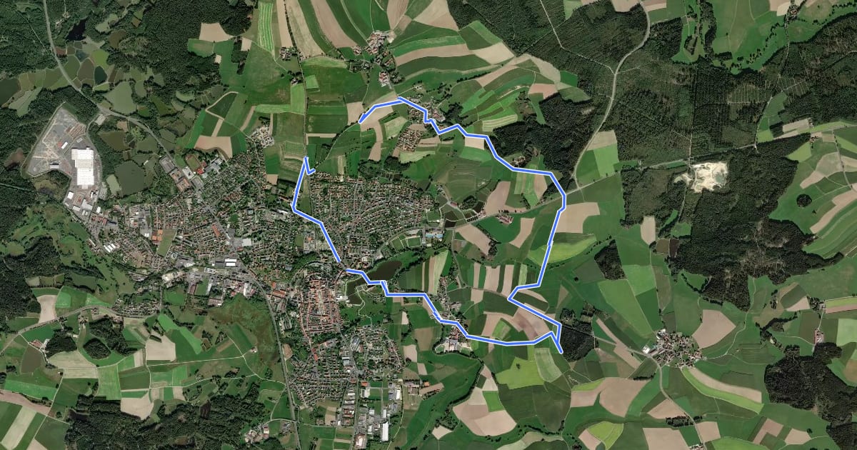 Маршрут Tour 6 - Planetenweg на спутниковом снимке