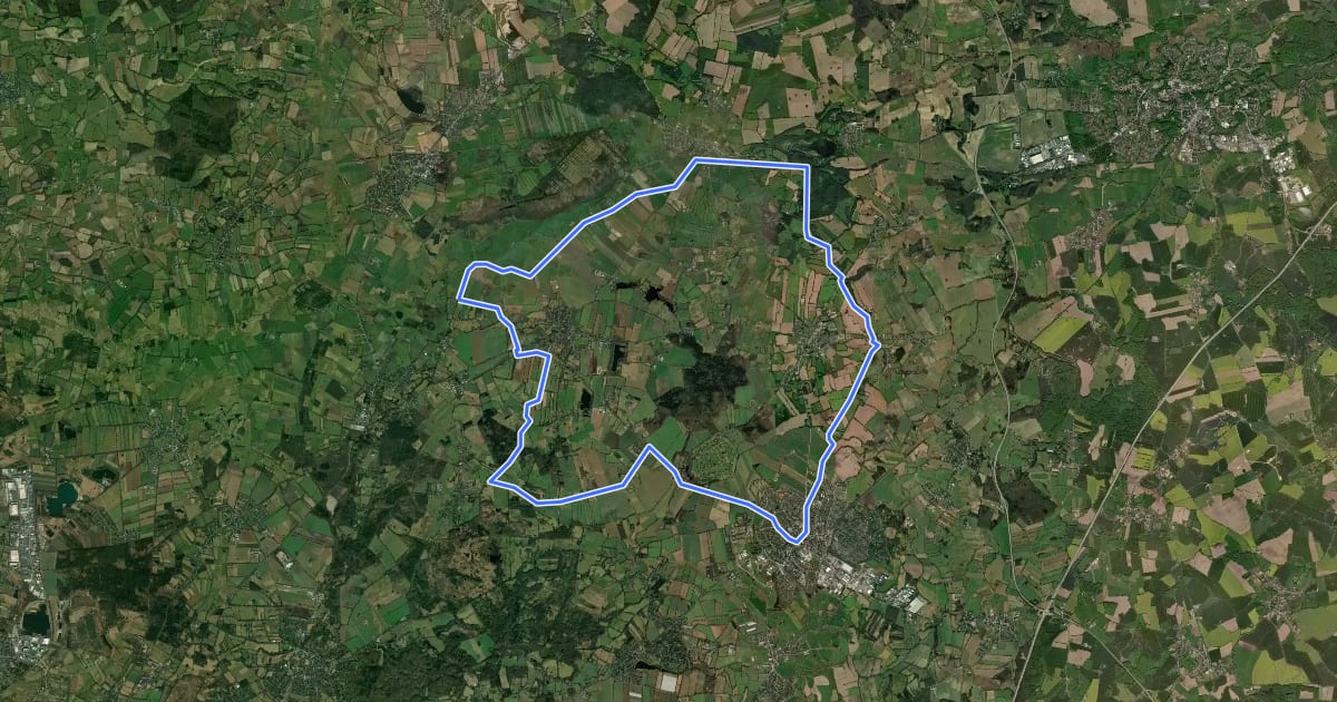 Маршрут Tour 6, Radwander-Rundweg, Stormarn на спутниковом снимке