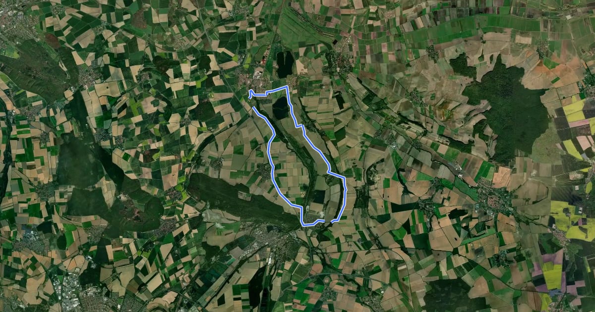 Маршрут Tour 6 - Schladen - Mühlentour на спутниковом снимке