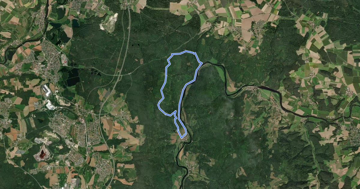 Маршрут Tour 6 »Schwarzbergtour« на спутниковом снимке