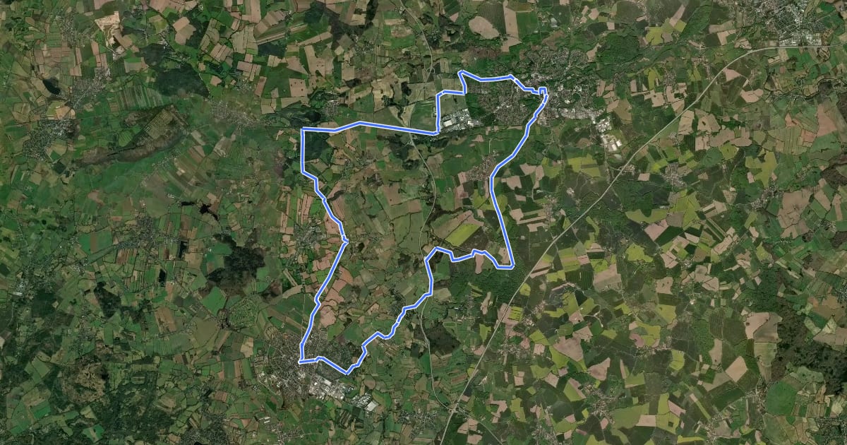Маршрут Tour 7, Radwander-Rundweg, Stormarn на спутниковом снимке
