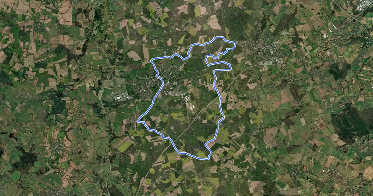 Маршрут Tour 8, Radwander-Rundweg, Stormarn на спутниковом снимке