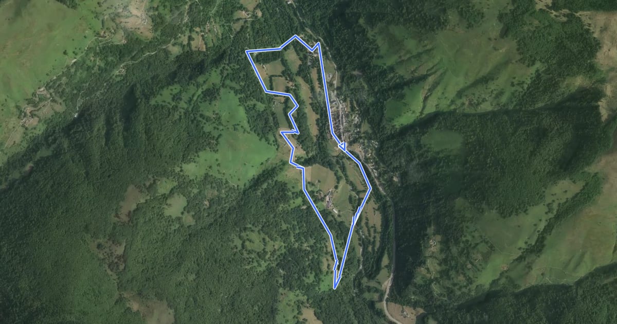 Маршрут Tour Bérat - Urdos VTT asp67 на спутниковом снимке