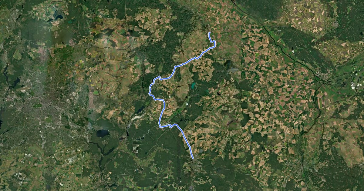 Маршрут Tour Brandenburg 10 на спутниковом снимке