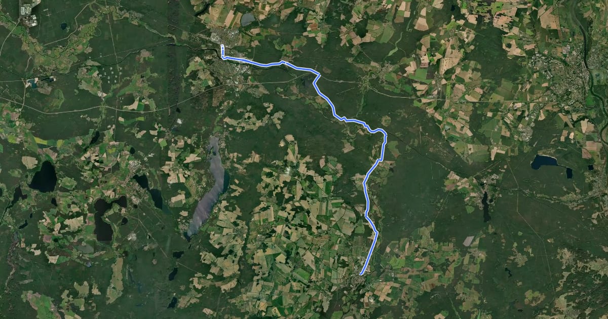 Маршрут Tour Brandenburg 11 на спутниковом снимке